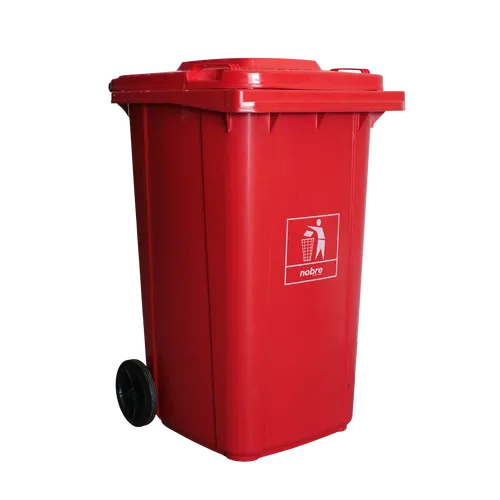 Coletora Plástica 240 Litros c/ rodas (mod. europeu) Nobre - Vermelho