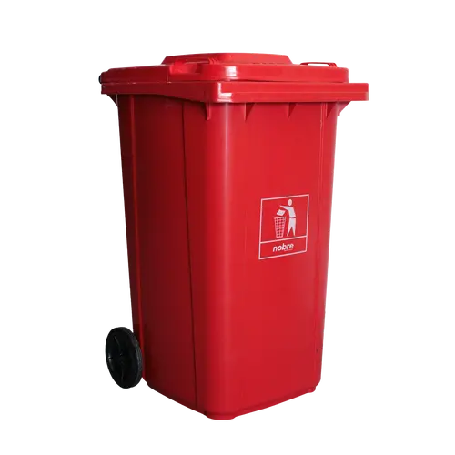 Coletora Plástica 240 Litros c/ rodas (mod. europeu) Nobre - Vermelho