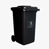 Coletora Plástica 240 Litros c/ rodas (mod. europeu) Nobre - Preto - imagem 1