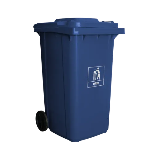 Coletora Plástica 240 Litros c/ rodas (mod. europeu) Nobre - Azul
