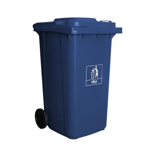 Coletora Plástica 240 Litros c/ rodas (mod. europeu) Nobre - Azul