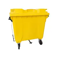 Container de Plástico Injetado 1000 Litros C/PEDAL - AMARELO - imagem 1