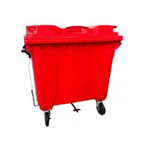 Container de Plástico Injetado 1000 Litros C/ PEDAL - VERMELHA - imagem 1