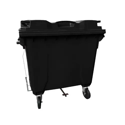 Container de Lixo ou Lixeira Com Pedal 1000 Litros Preto