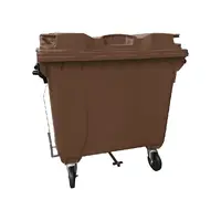 Container de Plástico Injetado 1000 Litros C/ PEDAL - MARROM - imagem 1