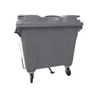 Container de Plástico Injetado 1000 Litros C/ PEDAL - CINZA - imagem 1