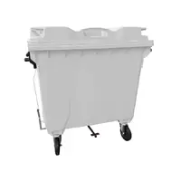 Container de Plástico Injetado 1000 Litros C/ PEDAL - BRANCO - imagem 1