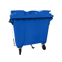 Container de Plástico Injetado 1000 Litros C/ PEDAL - AZUL - imagem 1