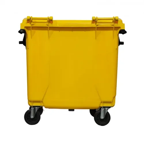 Container de Lixo ou Lixeira de Plástico 1000L Injetado Amarelo