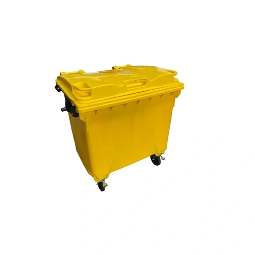 Container de Lixo ou Lixeira de Plástico 1000L Injetado Amarelo