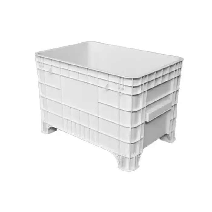 Caixa Plástica Gruplast  372 Litros Empilhável Sem Tampa Preta