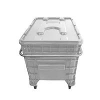 Caixa Plástica 372 Litros Branca Com Puxador Lateral e Tampa - imagem 1