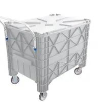 Carrinho Coletor  Para Condominio 372 Litros Completa  Branca Com Puxador Frontal - imagem 1