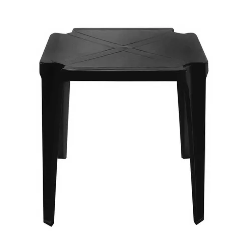 Mesa de Plástico Monobloco Quadrada – Topázio- Preta