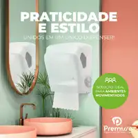 Toalheiro Bobina Puxa e Corta - Premisse - Branco - imagem 4