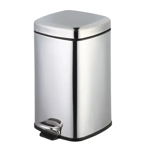 Lixeira Inox Quadrada com Pedal – 12 Litros