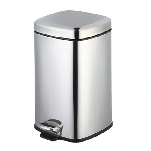 Lixeira Inox Quadrada com Pedal – 12 Litros