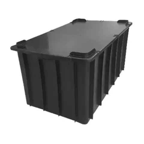 Caixa Organizadora 180 litros - Com Tampa - PRETA