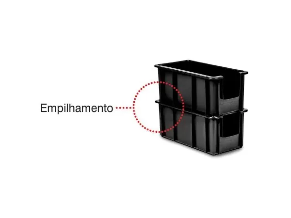 Caixa Plástica Fechada 14 Litros – MS14V – PRETA