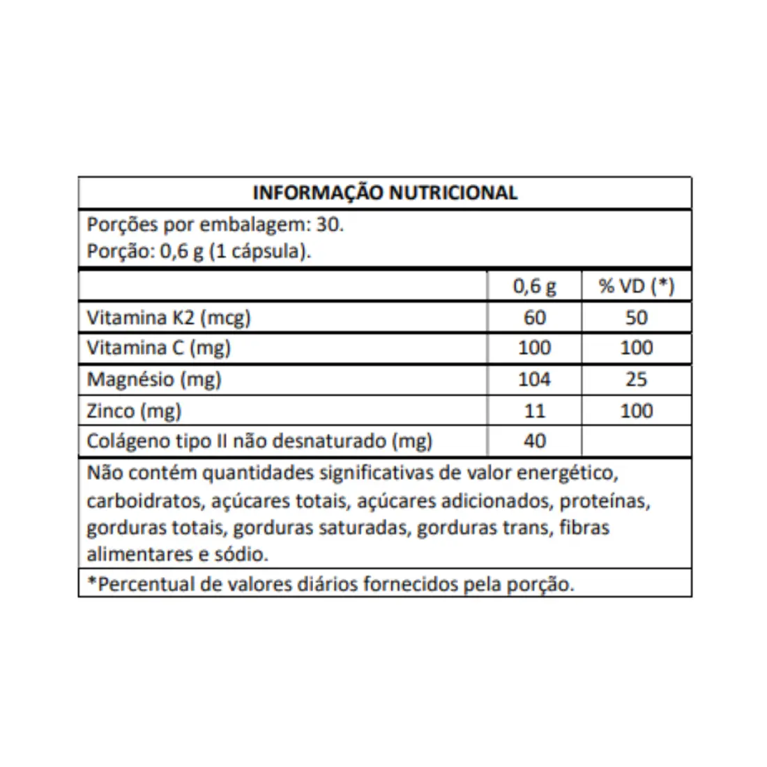 Colágeno Tipo II 30 Cápsulas | Saúde Articular e Ossos - imagem 2