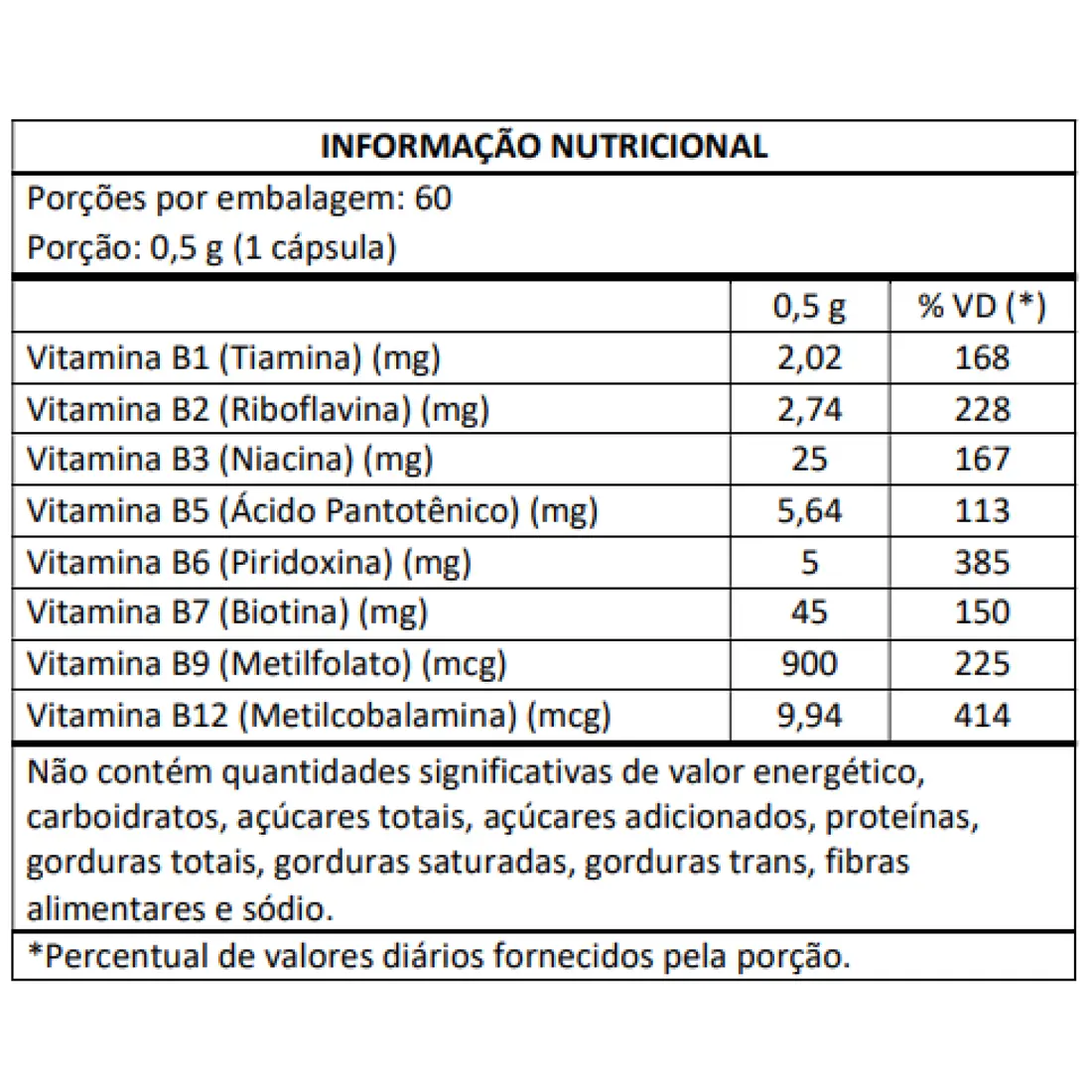 Complexo B Max 60 Cápsulas | Energia, Foco e Metabolismo - imagem 2