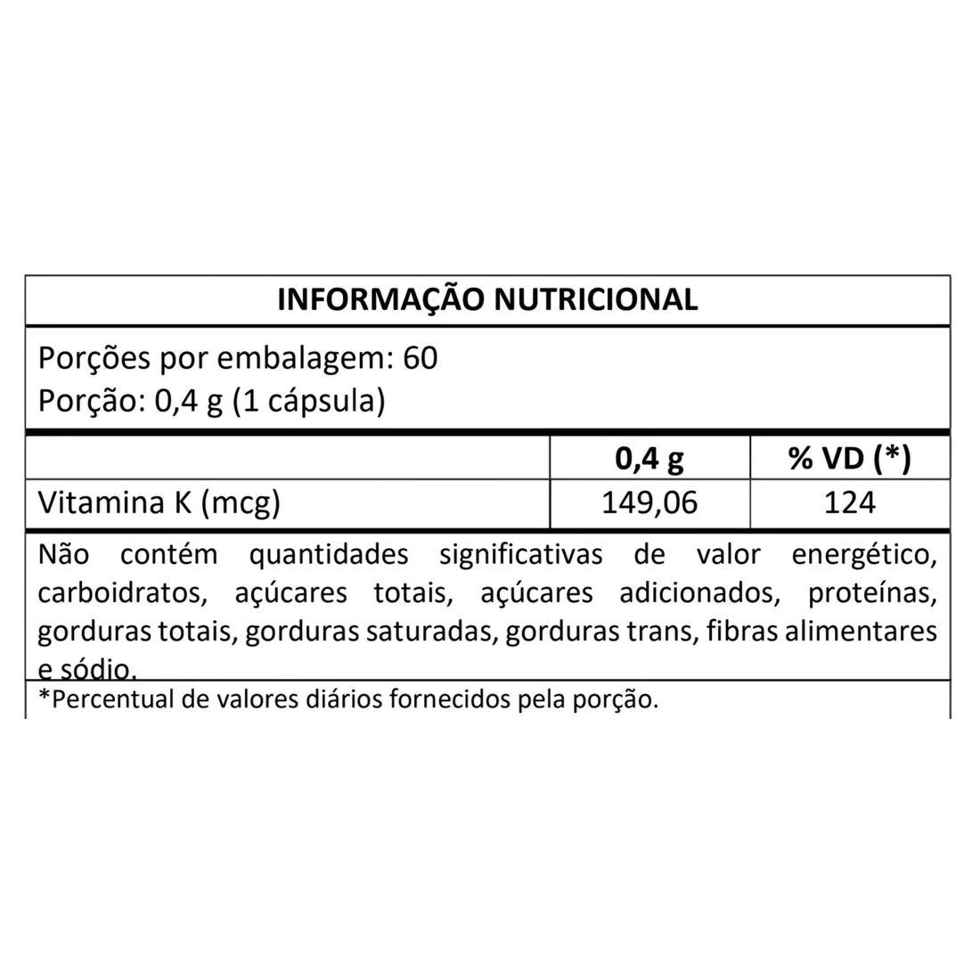 Vitamina K2 MK7 60 Cápsulas | Saúde Óssea e Circulação - imagem 2