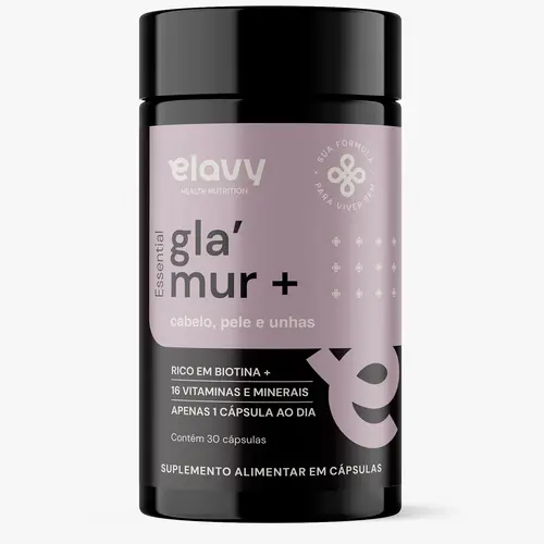 Elavy Health Glamur+ - Cabelo, Pele e Unhas