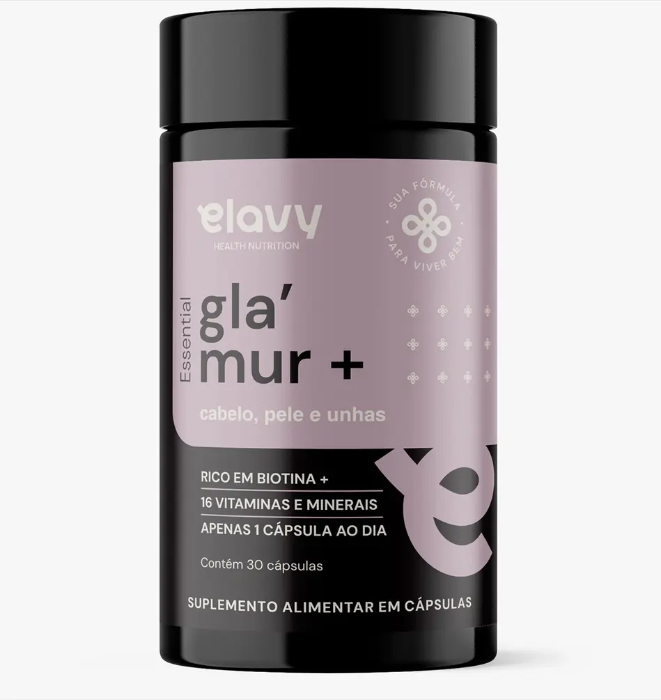 Elavy Health Glamur+ - Cabelo, Pele e Unhas (30 caps)