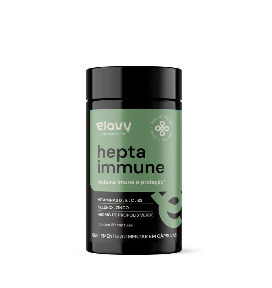 Heptaimmune: Imunidade + Própolis + Vit C 500mg | Elavy