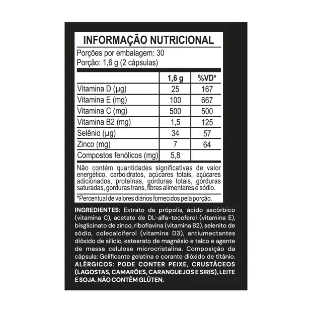 Heptaimmune. Própolis Verde, Vitaminas C, D e Zinco