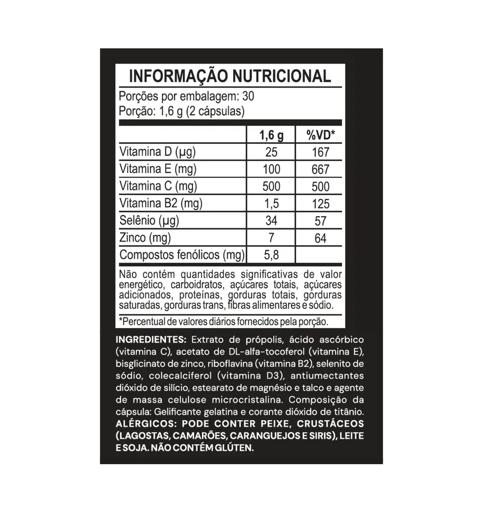Heptaimmune: Imunidade + Própolis + Vit C 500mg | Elavy