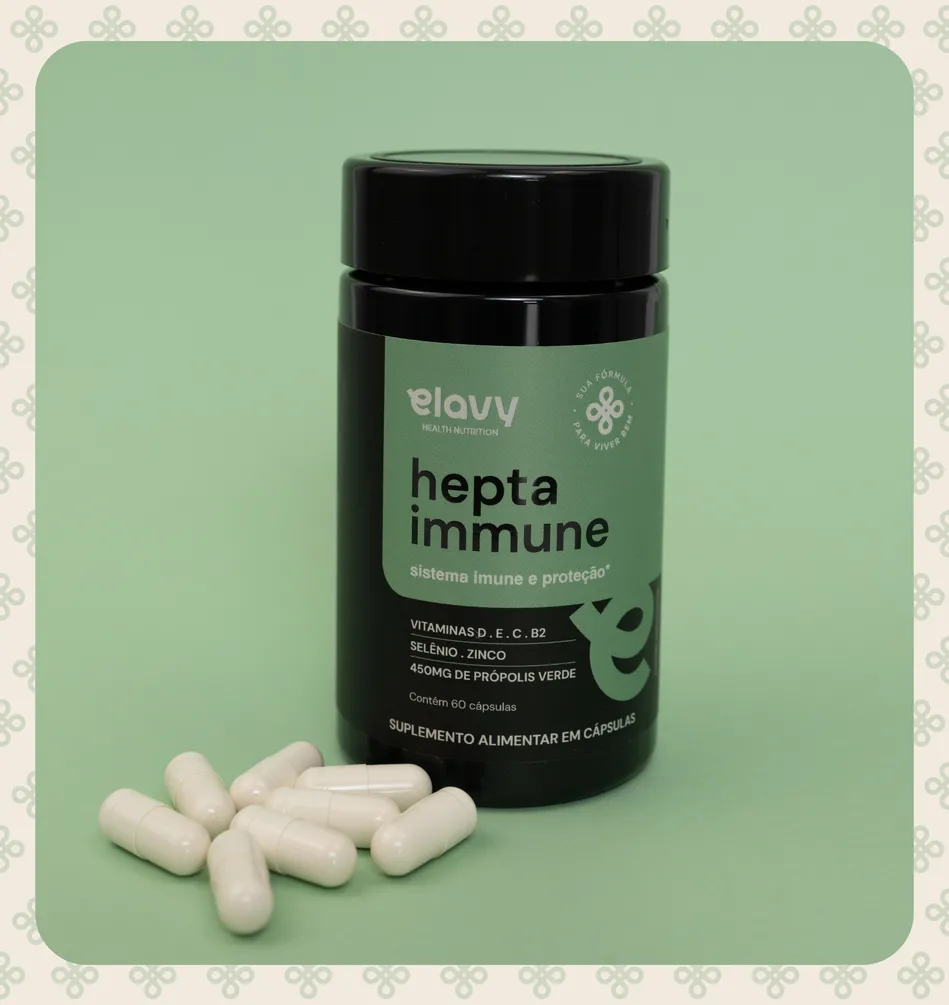 Heptaimmune: Imunidade + Própolis + Vit C 500mg | Elavy