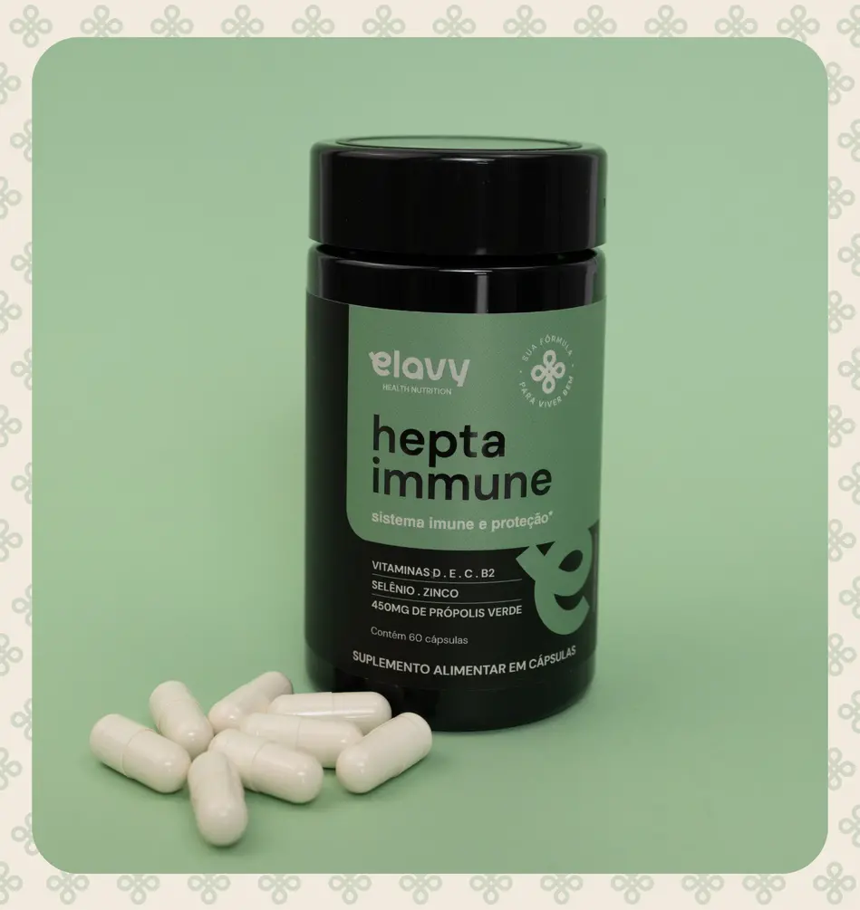 Heptaimmune: Imunidade + Própolis + Vit C 500mg | Elavy