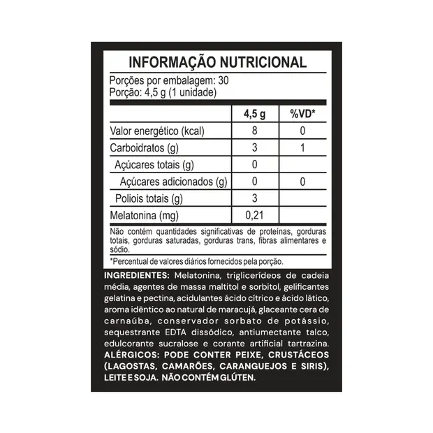 Melatonina em Gomas Sem Açúcar - Maracujá 