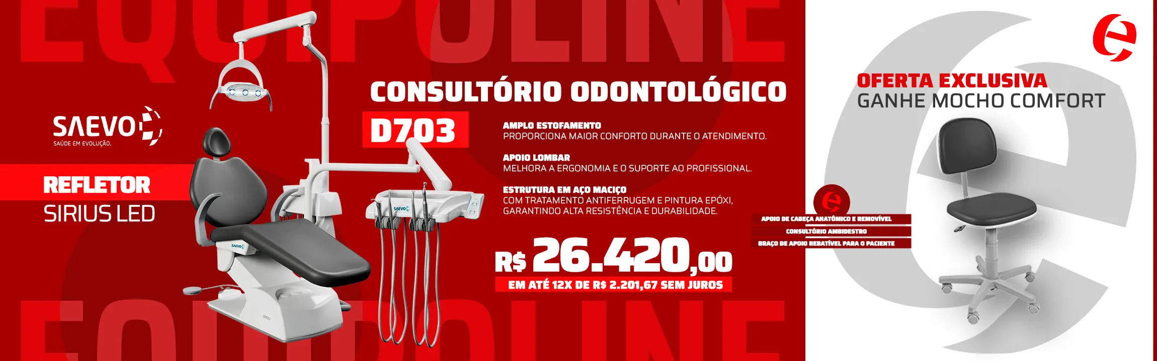Banner Consultório Odontológico D703 - Saevo