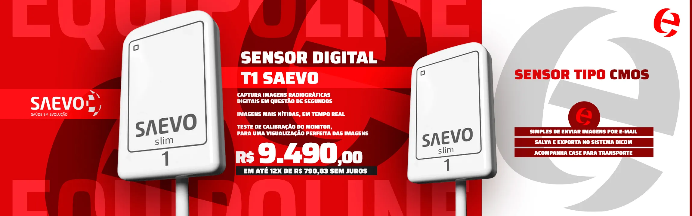 Banner Sensor Radiográfico Digital – T1 Slim – Saevo