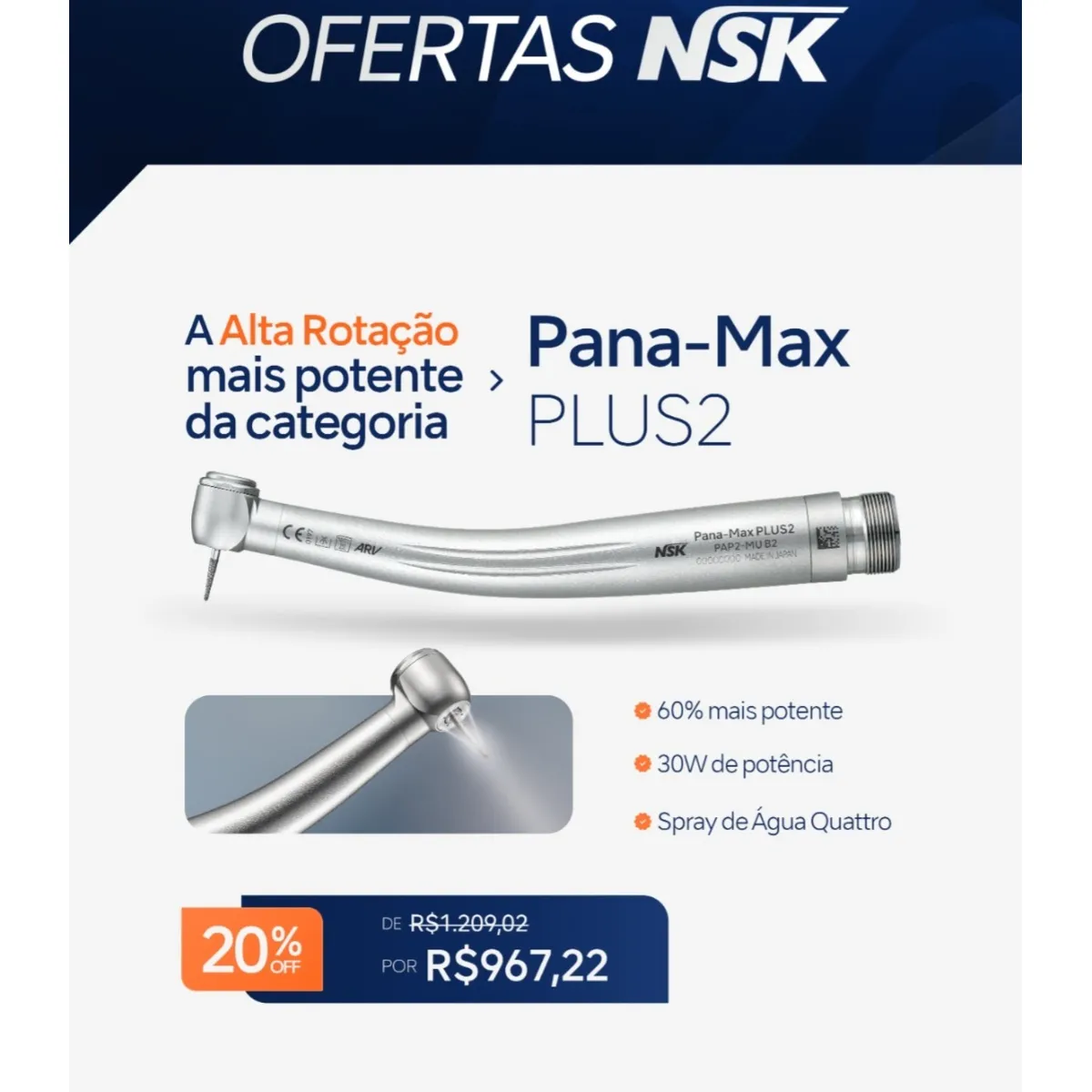 Alta Rotação Pana-Max Plus Mini 2 27W – NSK