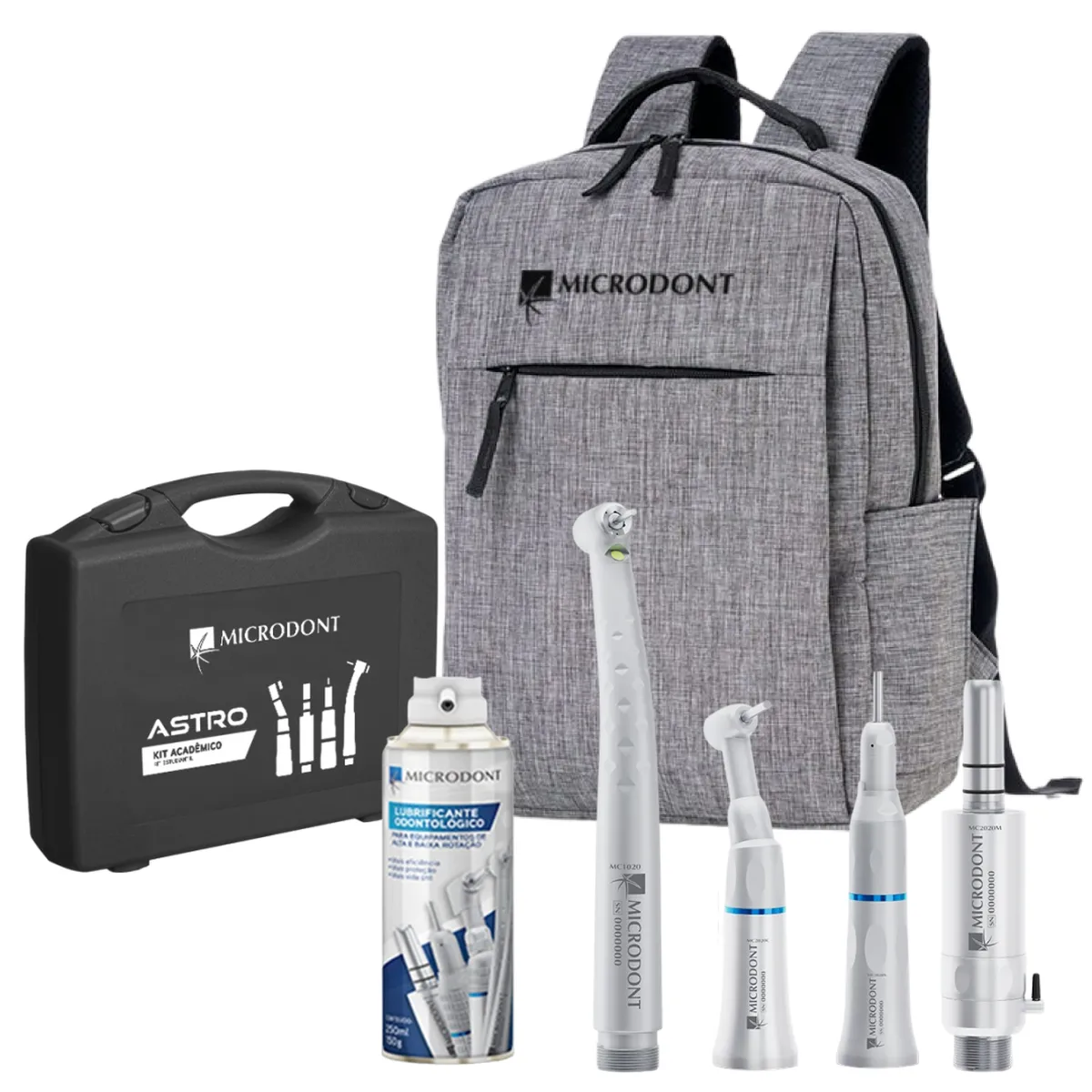 Kit Acadêmico Astro Light com Led 4 Peças - Microdont
