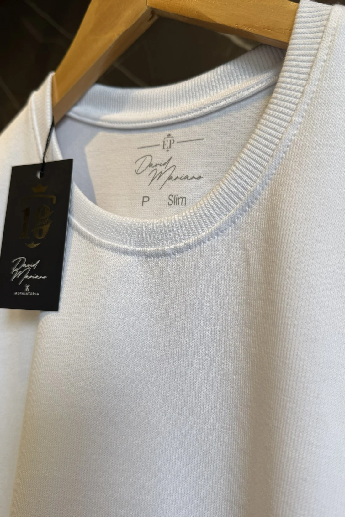 Camiseta Branca em Cotton Pima