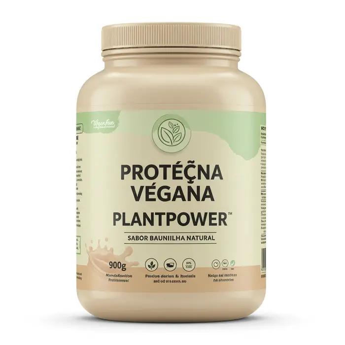 Proteína Vegana PlantPower 900g - GreenFuel (Sabor Baunilha Natural)