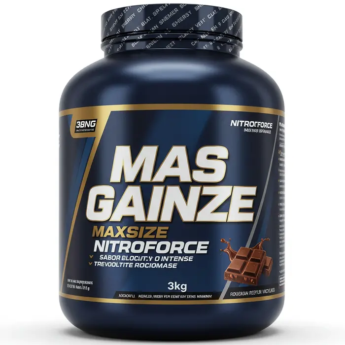 Mass Gainer MaxSize 3kg - NitroForce (Sabor Chocolate Intenso)