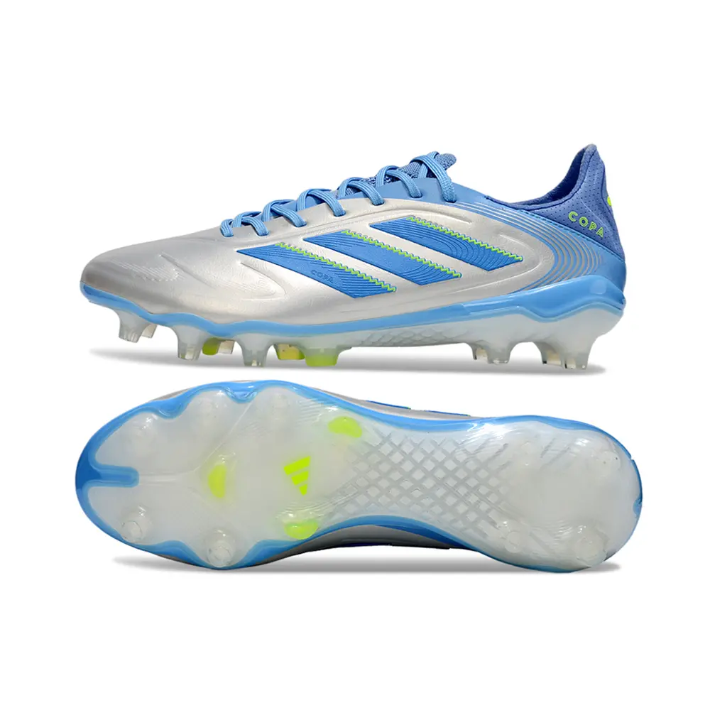 Chuteira Campo Adidas Copa Pure III Elite FG Azul e Prata