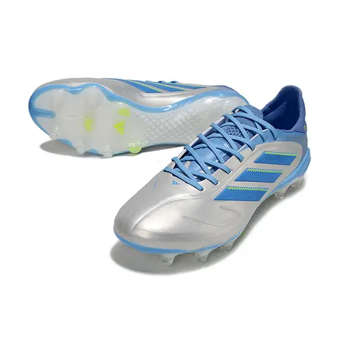 Chuteira Campo Adidas Copa Pure III Elite FG Azul e Prata "Celestial Victory"