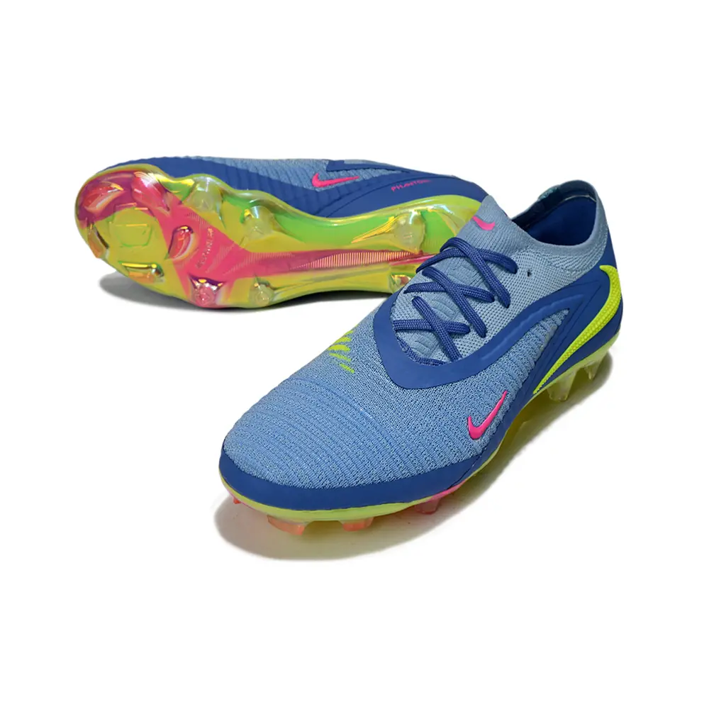 Chuteira Campo Nike Phantom GX 3 Elite FG Azul, Verde e Rosa