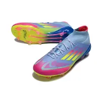 Chuteira Campo Adidas F50 Cano Médio FG Azul e Rosa - imagem 6