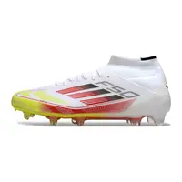 Chuteira Campo Adidas F50 Cano Médio FG Branca e Laranja - imagem 1