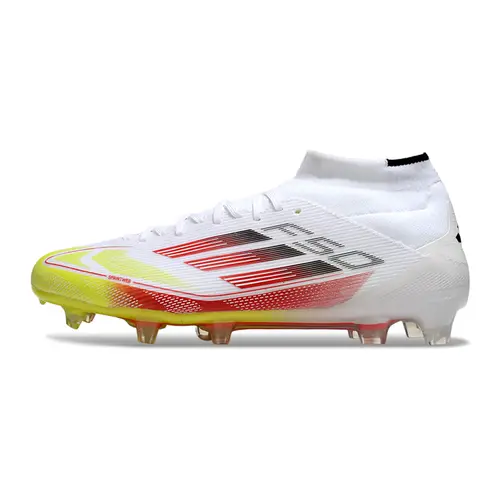 Chuteira Campo Adidas F50 Cano Médio FG Branca e Laranja - Pure Victory