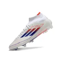 Chuteira Campo Adidas F50 Cano Médio FG Branca, Azul e La... - imagem 2
