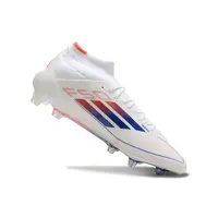 Chuteira Campo Adidas F50 Cano Médio FG Branca, Azul e La... - imagem 3