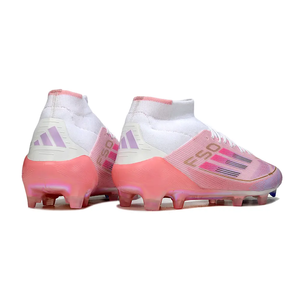 Chuteira Campo Adidas F50 Cano Médio FG Rosa